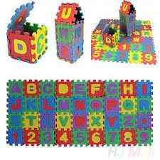 М'який килимок пазл головоломка 36 шт (Англійський алфавіт + цифри) Луцк