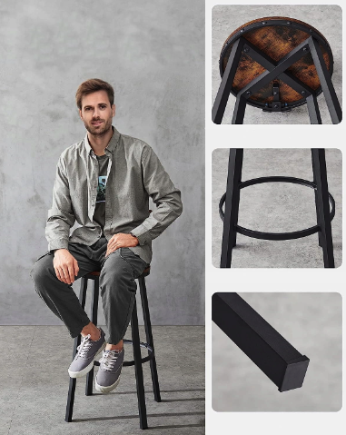 Барний стілець Leobert Comfy 2 штуки Loft Київ - фото 4