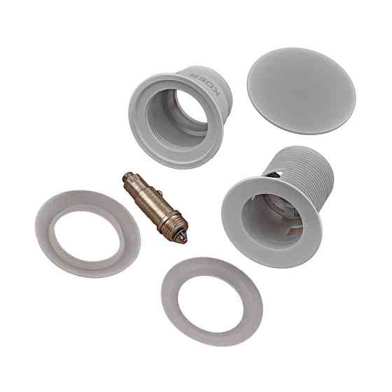 Донний клапан для раковини з переливом Koer PW-03-03 автоматичний (Click-Clack) (Колір білий) 1 1/4'' (KR3395) Київ