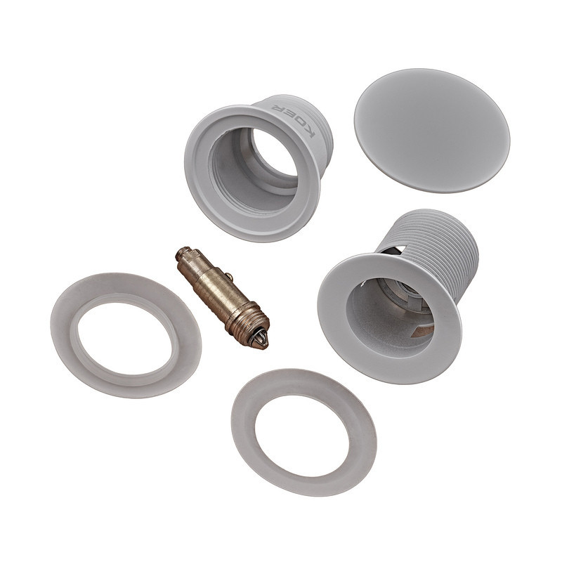 Донний клапан для раковини з переливом Koer PW-03-03 автоматичний (Click-Clack) (Колір білий) 1 1/4'' (KR3395) Київ - фото 2