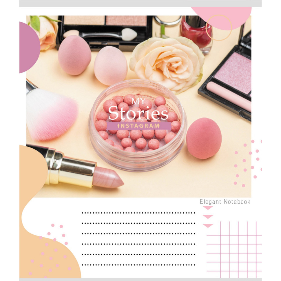 Зошит учнівський "Інста сторі" 012-510249C-2 в косу лінію, 12 аркушів Вінниця - фото 1