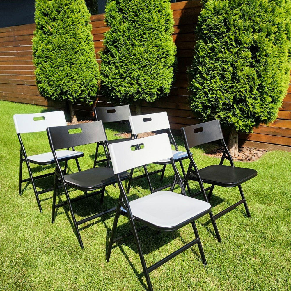 Складний набір меблів: стіл і 4 стільці з сумкою, білий Київ - фото 7