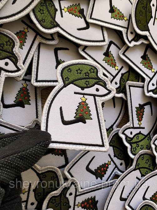 Шеврон флорк с ёлочкой (Форма контурная. На липучке) Размер 8x6.3см Киев - изображение 4