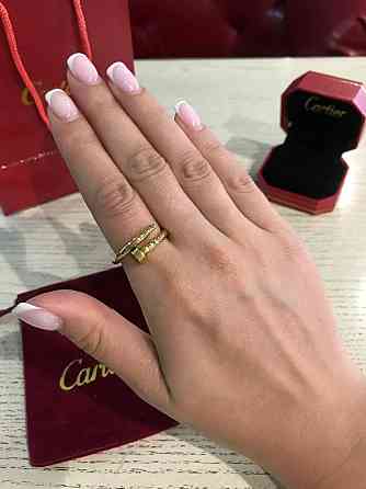 Cartier кільце гвоздик у лимонному золоті без каменів Одеса
