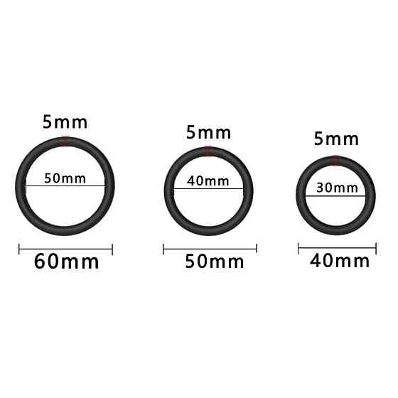 Ерекційні кільця - Erospace Men’s Play Set Of 3 Cock Rings B7 Sex Aura Київ