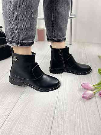 Черевики жіночі Avelina чорні еко-шкіра розмір 36 (23,5 см) і 40 (26 см) (A7025-35) Коломыя