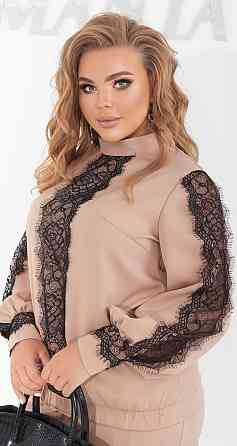 Гарний брючний костюм із мереживом великого розміру Київ