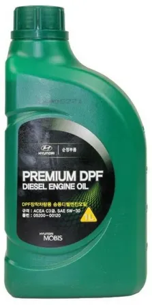 Моторное масло Hyundai/Kia Premium DPF Diesel 5W-30, 1 л — оригинальное синтетическое масло для дизельных двиг Ковель