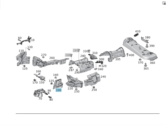 Mercedes-Benz  A1666821271 Тепловий екран моторного відсіку передній лівий GL/GLS X166 ML/GLE W166 GLE Coupe C292 Одеса