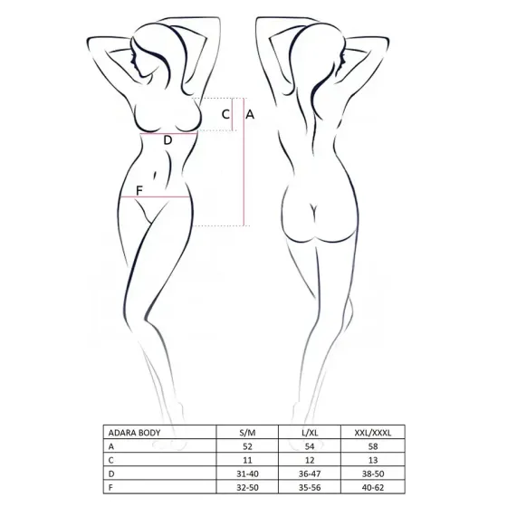 Боді монокіні Passion ADARA BODY L/XL, red Львів