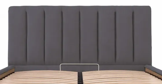 Ліжко Sanam VIP 140 х 190 см Місті Dark Grey З додатковою металевою цільнозварною рамою Темно-сірий Київ