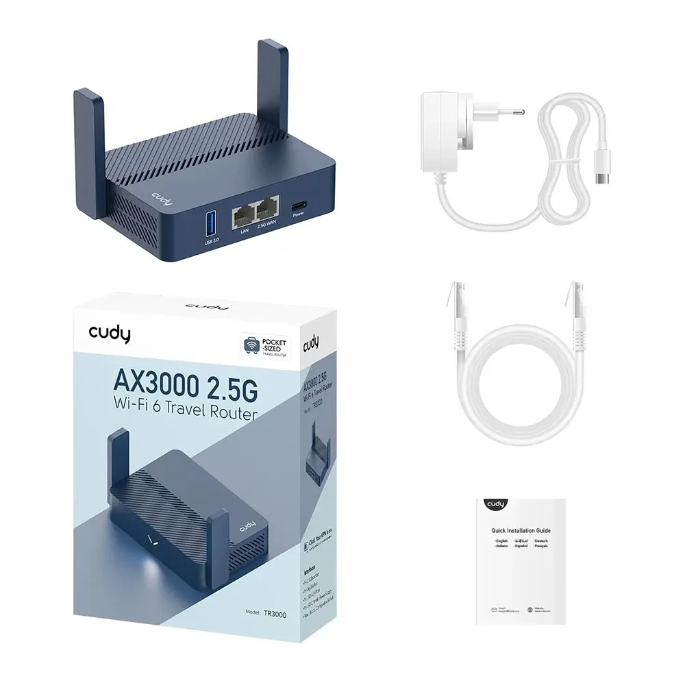 WiFi 6 Mesh-маршрутизатор Cudy TR3000 дводіапазонний гігабітний портативний AX3000 (73-00586) Киев - изображение 4