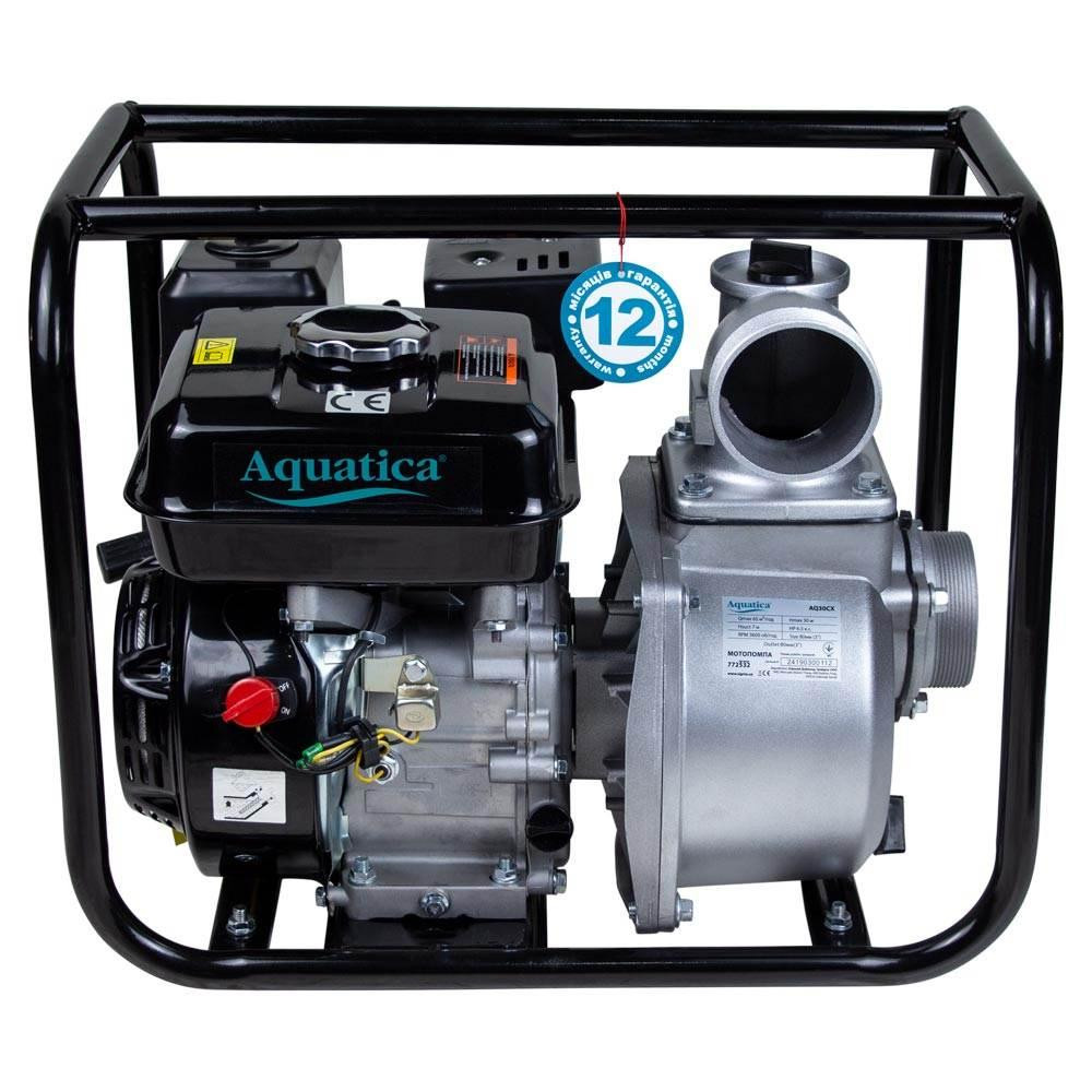 Мотопомпа 7.5л.с. Hmax 30м Qmax 70м³/ч (4-х тактный) AQUATICA AQ30CX (772532) Киев - изображение 2