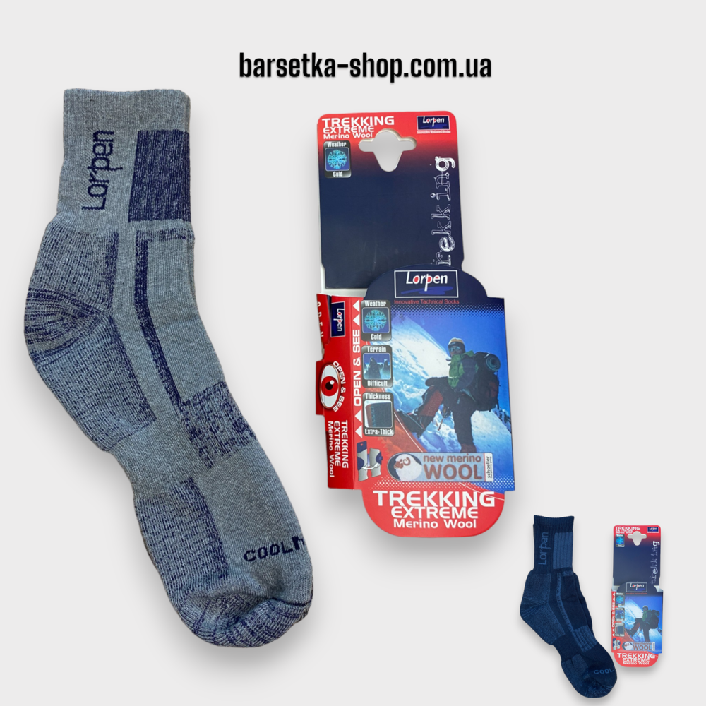 Носки Lorpen EXTREME Merino Wool серый 39-44(р) Запорожье - изображение 1