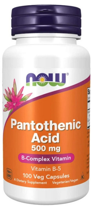 Пантотеновая кислота Now Foods Pantothenic Acid 500 мг 100 вег капс Киев - изображение 1