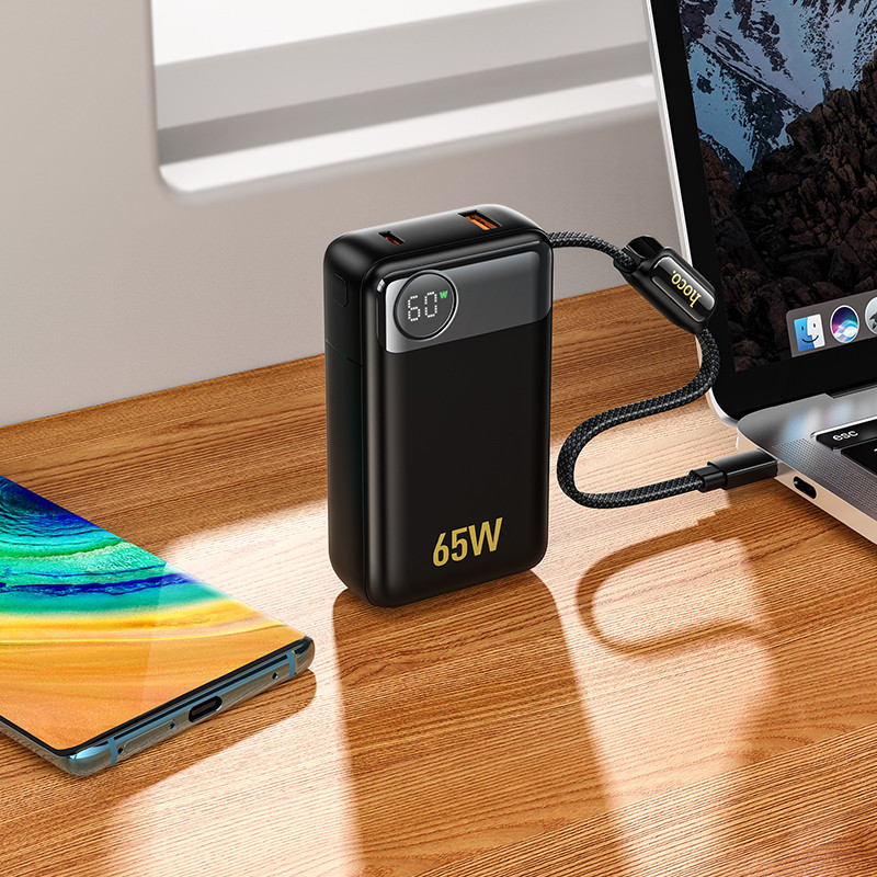 Павербанк 12000 mAh HOCO Q53 Skillful PD65W быстрая зарядка черный power bank повербанк Одесса - изображение 16