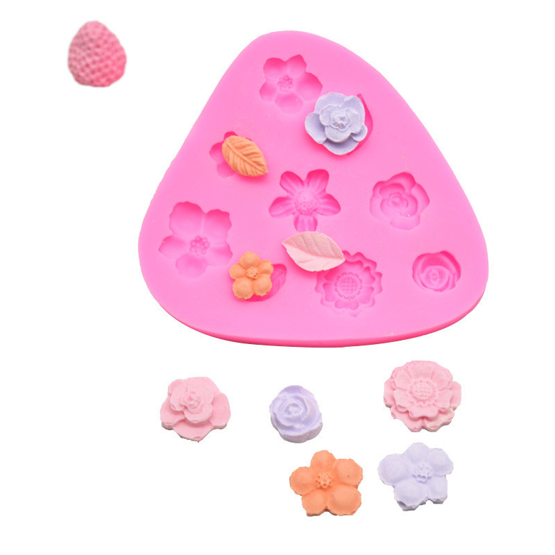 Молд маленький Квіточки 80 на 75 мм рожевий Київ - фото 9