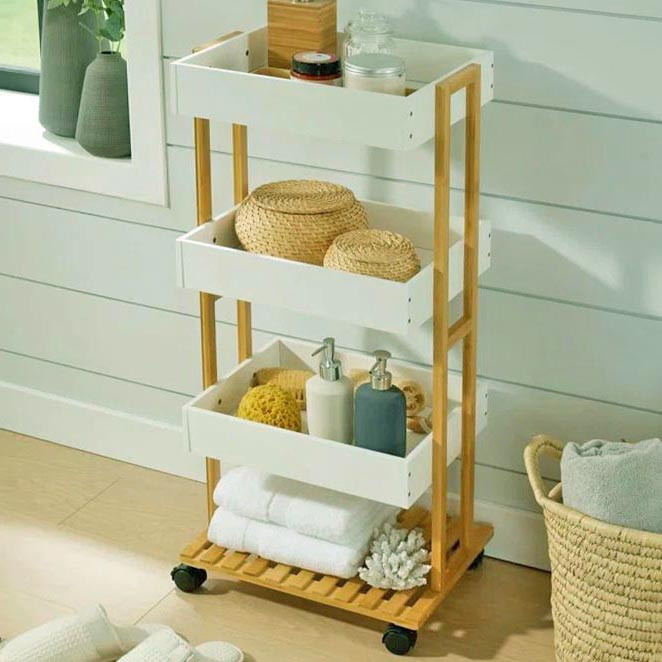 Етажерка для ванної на коліщатах "Павіліон" каррі-зефір Миколаїв - фото 1