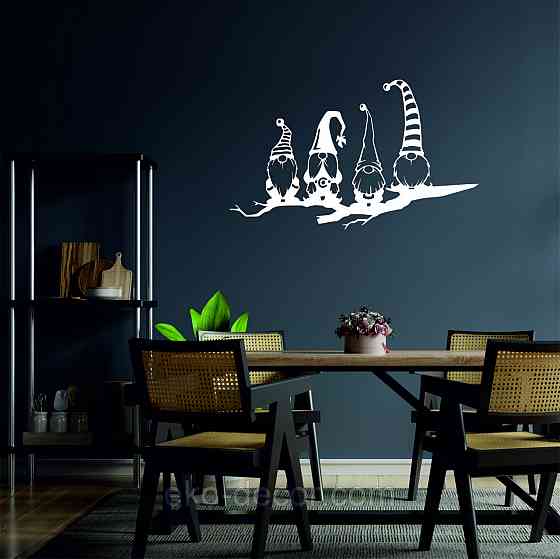 Декоративне настінне Панно «Гноміки», Декор на стіну 50*30 см, Білий Київ