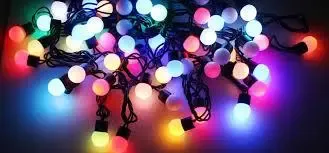 Гирлянда матовый шарик 40LED 5м (флеш) 18мм, Новогодняя бахрама, Светодиодная гирлянда, Уличная гирлянда Коломия