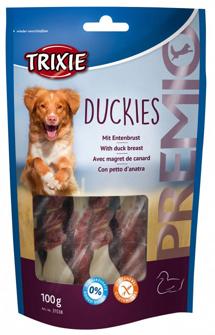Trixie (TX-31538) PREMIO Duckies ласощі для собак кістки з качкою 100 г Вінниця - фото 1