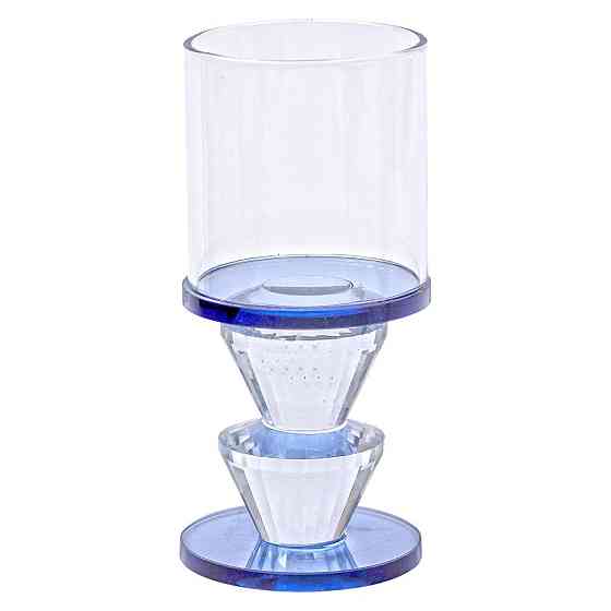 Підсвічник скляний 6×13 см на одну свічку підсвічник келих на ніжці декоративний Сірий HP-4-20M Київ