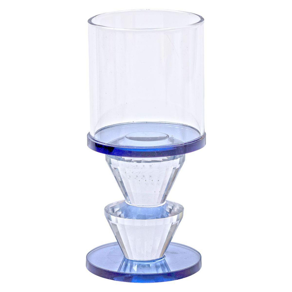 Підсвічник скляний 6×13 см на одну свічку підсвічник келих на ніжці декоративний Сірий HP-4-20M Київ - фото 2