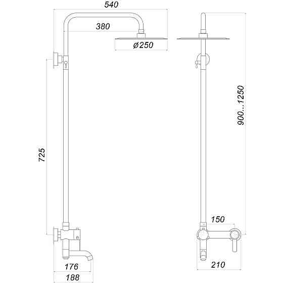 Душова система Globus Lux WIEN SBT2-SH-02 Київ