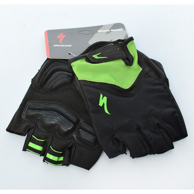 Спортивні рукавички SPECIALIZED AS180056-4 чорно-зелені Бровари - фото 1