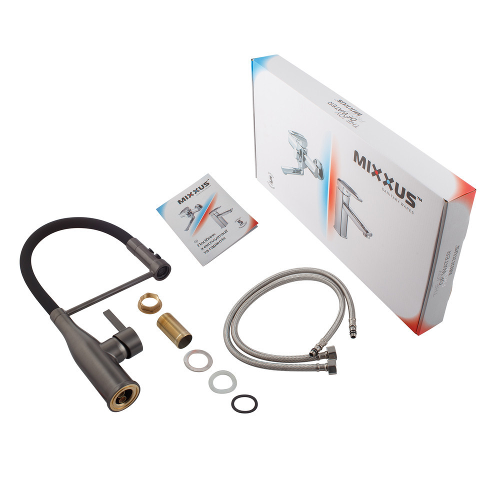 Змішувач для кухні Mixxus Premium Summer 017 GRAPHITE REFL.BLACK (MI6962) Київ - фото 5