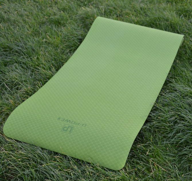 Коврик для йоги та фітнесу U-POWEX TPE Yoga mat Green/Black (183х61х0.6) Кам'янське - фото 6