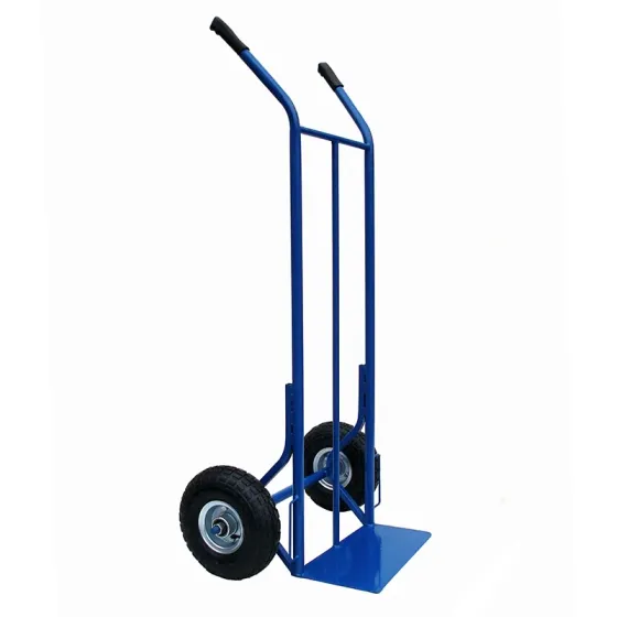 Складская тележка ТЛН-260КНД двухколесная, грузовая ручная, стальная, надувные колеса Ø260 мм Харьков