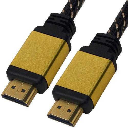 Шнур HDMI (штекер-штекер), v.1.3, "позолочений", діам.-7мм, з фільтрами, в блістері, 2м, COMP Полтава - фото 1