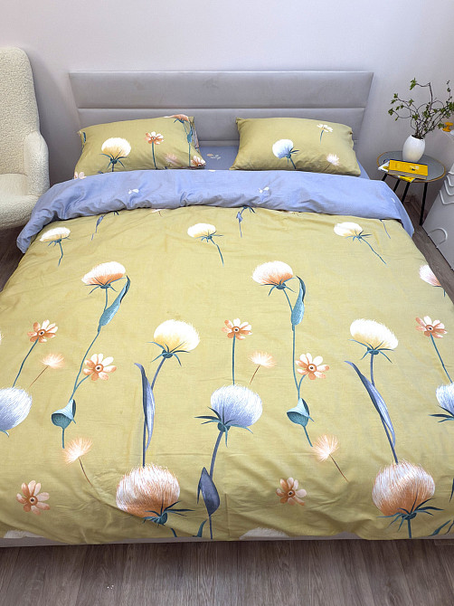 Ecotton Комплект постільної білизни Ecotton двоспальний 180х215 см гірчичний Кульбаби (21211АВ) Коломия - фото 8