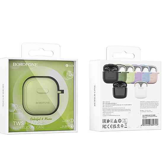 Навушники BOROFONE BW29 Charm true wireless BT headset Lemon Green Киев