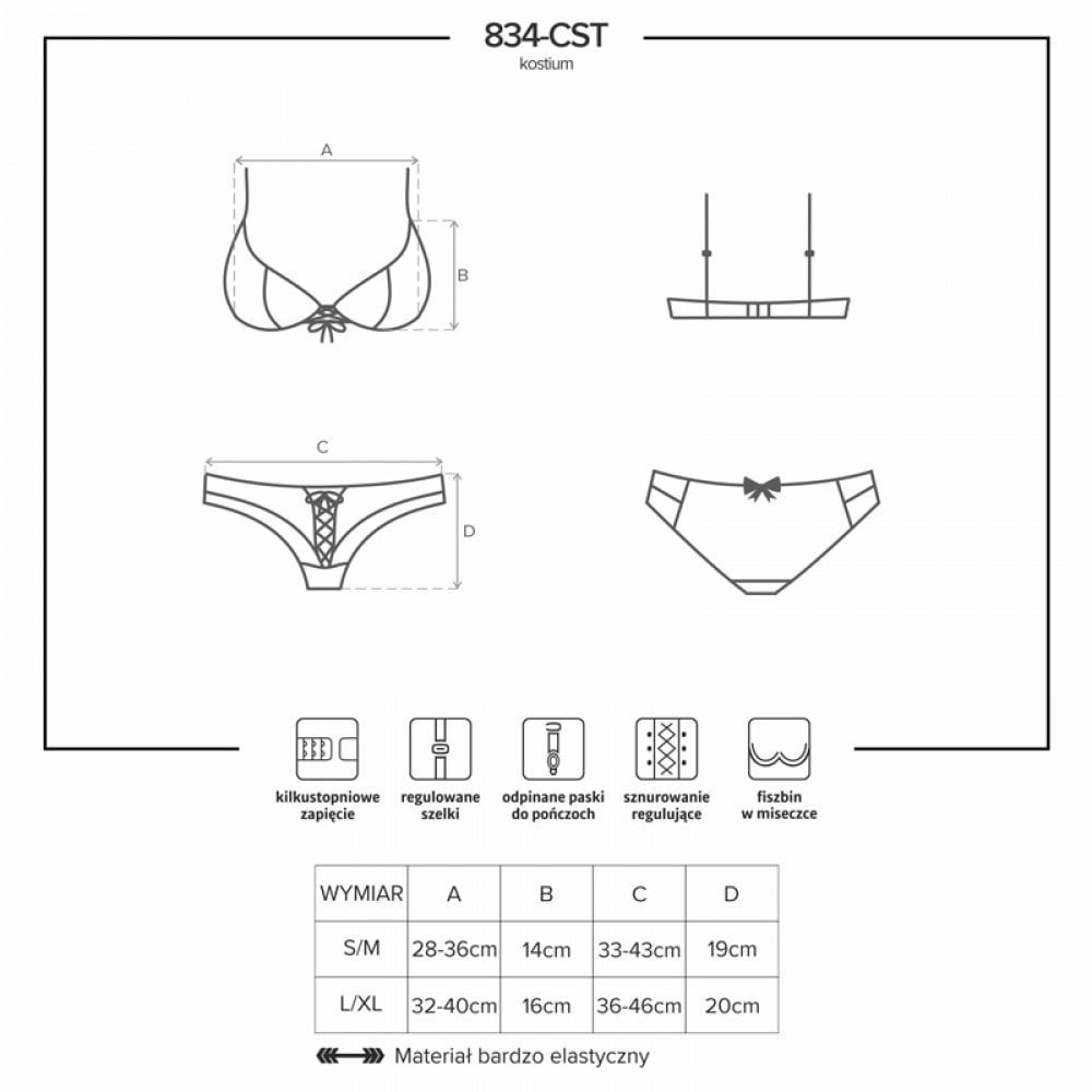Костюм медсестры Obsessive 834-CST L/XL Sex Aura Киев - изображение 4