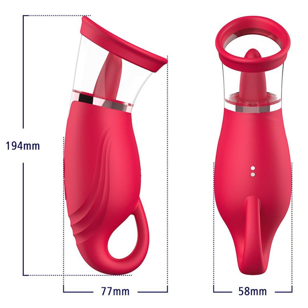 Вакуумний стимулятор з язичком - Licking Tongue Suction Vibrator Erospace Sweet Play A18 Sex Aura Київ - фото 9