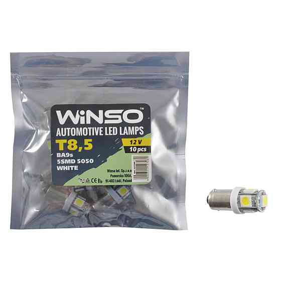 LED автолампа Winso 12V SMD T8.5 BA9s, 10шт Киев