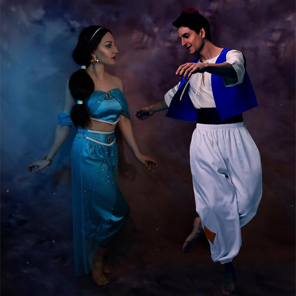 Костюм Аладдін Prince Ali біло-золотистий арабський жилет штани сорочка капелюх лампа карнавальний Київ - фото 7