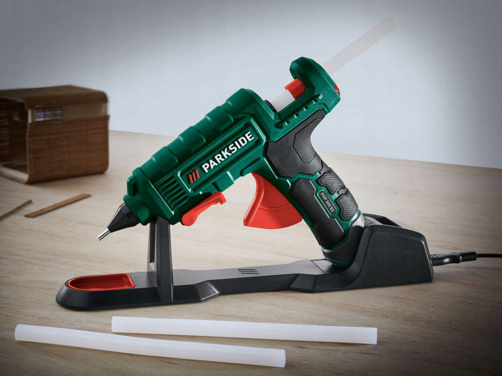 Бездротовий клейовий пістолет на підставці + 3 запасні клеї Parkside (PHP 500 E3) Нововолинськ - фото 8