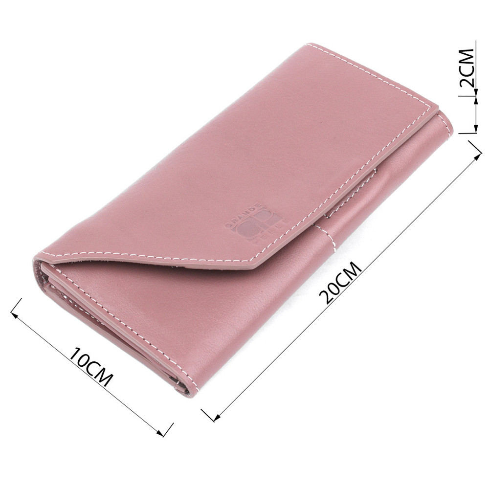 Превосходный кожаный женский кошелек Grande Pelle 11577 Розовый Киев - изображение 3