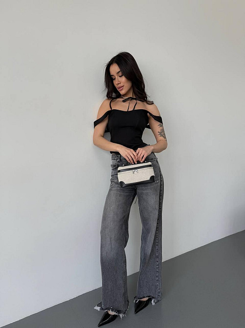 Стильний жіночий корсет із подвійним матеріалом костюмка Lux Чорний, 46/48 Одеса - фото 6