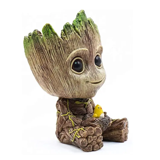 Горщик Грут Groot G9 Малюк з птенцем + стабілізований мох (Зелений) Вінниця