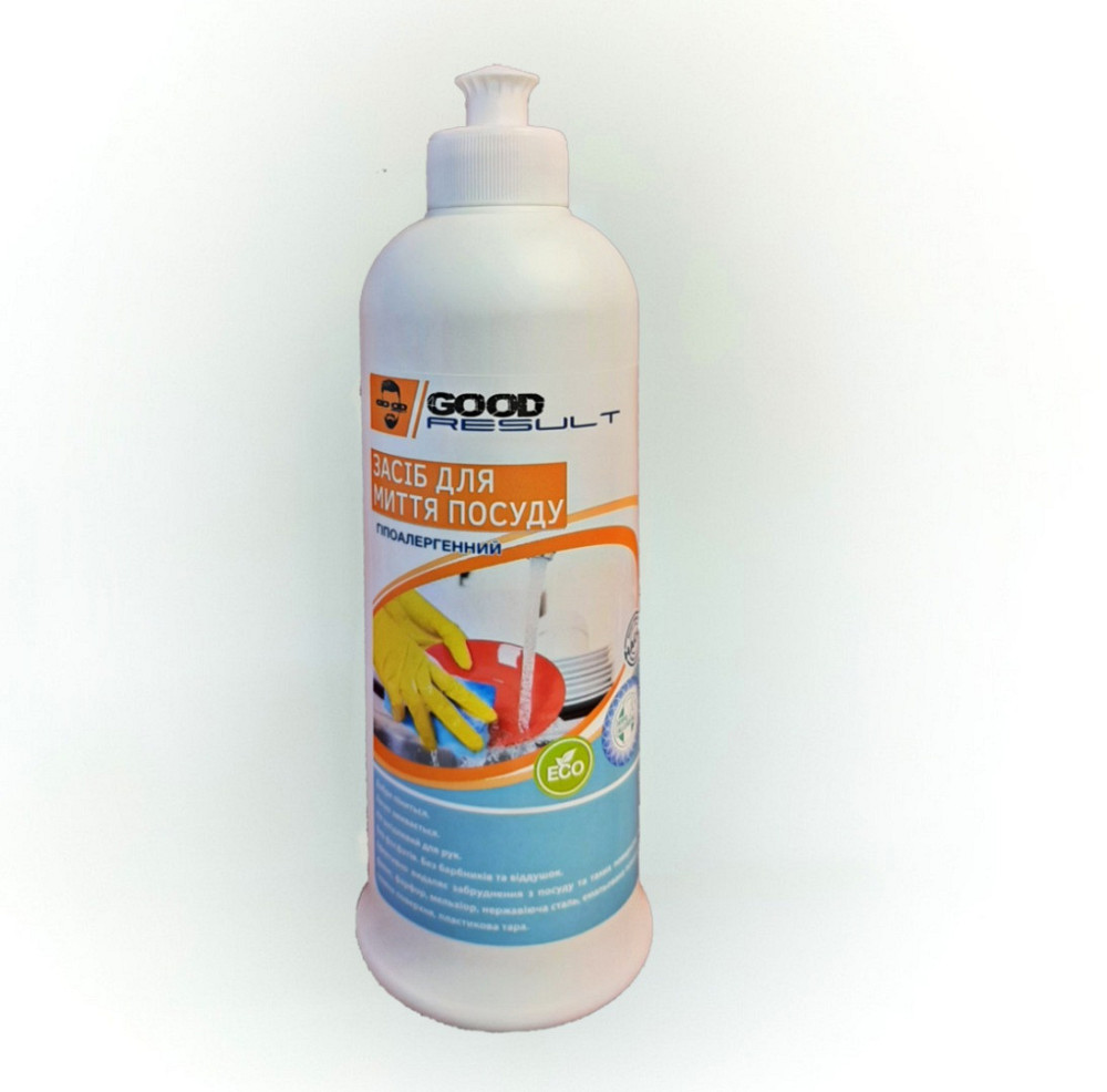Засіб для миття посуду  GOOD RESULT  Гіпоалергенний, 0,5 л Павлоград - фото 1