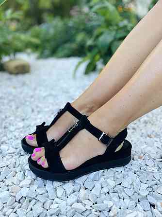 Olli Босоніжки жіночі OLLI Л-1-21747 чорні (літо замша натуральна) Коломыя