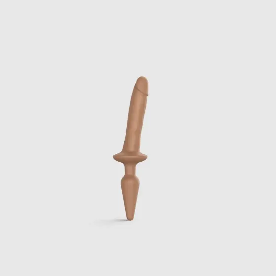 Анальная пробка с дилдо 2в1 Strap-On-Me SWITCH PLUG-IN REALISTIC DILDO Caramel S, диаметр 3,3/2,9 см Львов