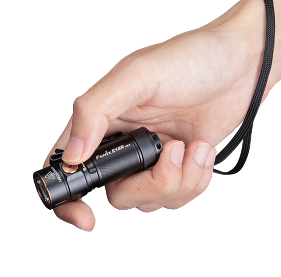 Ручний міні ліхтарик Fenix E18R V2.0 1200лм USB Type-C (Чорний) Київ