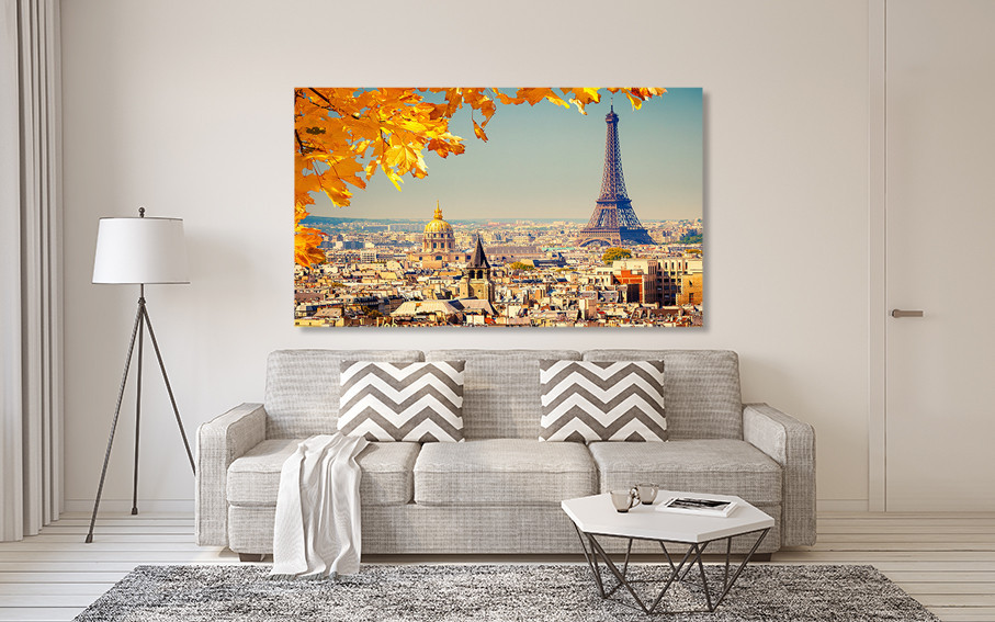 Картина холст у вітальню / спальню  Париж    MLP_128  ( 60х30см ) 90х180см Київ - фото 2