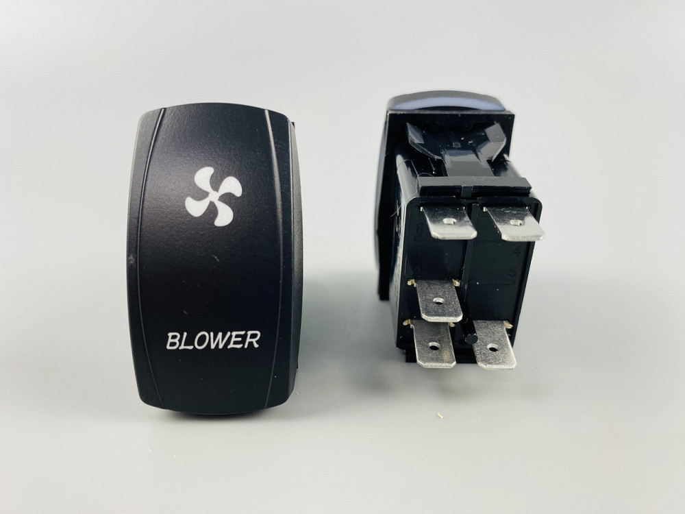 Клавіша вимикач ON-OFF, 4 ніжок, синя підсвітка, малюнок "додатковий вентилятор". Мукачево - фото 7