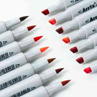 Художественный маркер Arrtx Спиртовые Oros ASM-03RD 24 цвета, красные оттенки (LC302536) Винница